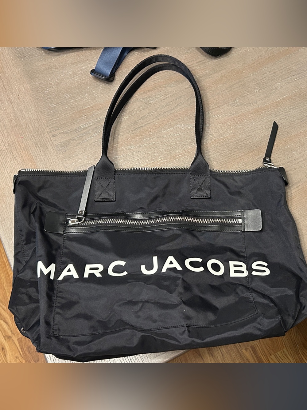 Marc Jacobs Black Nylon Shoulder Tote with Zip
